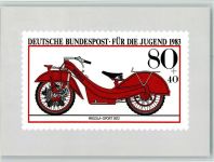 Für die Jugend 1983 - Motorrad Megola-Sport Berlin, Michel 1170 AK Briefmarkenabbildung