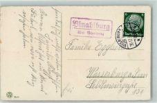 84155 W8318 Binabiburg Gebrauchsspuren Landpoststempel über Vilsbiburg