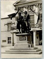 O5300 Weimar , Thür Schiller-Goethe Denkmal AK VEB Verlag Goethe 1958 Foto AK