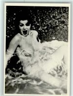 keine AK - nackte Frau badet im Meer - Reproduktion um 1970 FKK