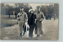 Liersch 4123 - Prinz Ernst August mit seiner Braut und Prinz Oskar Adel Braunschweig 1913 Foto AK
