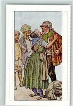 sign Hans Tegner - Was Vater tut ist immer recht, gute Erhaltung Märchen Künstlerkarte