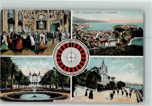 Monte Carlo - Casino, Roulette, Panorama 1915 AK