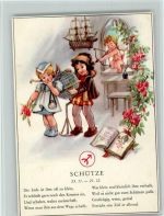 Der Schütze - gute Erhaltung AK Sternzeichen