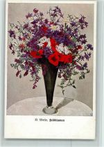Verlag Peters Nr. 38 - Blumenvase- sign Welte Verlag Künstlerkarte