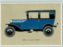 Opel Limousine 1925 Oldtimer Künstlerkarte