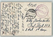 Dirschau Tczew 1917 - WK I Lazarettstempel Reserve-Lazarett