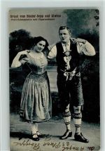 Binder-Sepp und Alwine, Schuhplattler u. Figutentänzer AK Volkstanz 1913