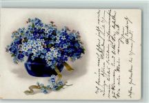 Serie 2475 - Blumenvase mit Vergissmeinnicht AK Meissner & Buch