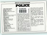 Bravo Autogrammkarte - Police Rock / Pop