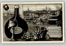 W8700 Würzburg Der Edle GFranken Rebensaft AK Wein 1960 Fotomontage AK