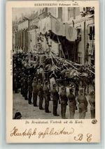 De Bruidsstoet - Vertrek uit de Kerk - Hochzeit 1901 Adel Niederlande