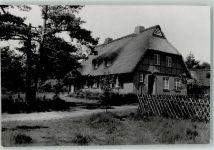 21274 W2111 Undeloh Gebrauchsspuren Forsthaus Reetdach Fachwerk