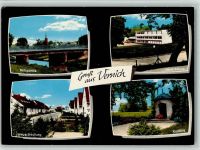 53919 W5354 Vernich - Ortspartie Brücke Neue Schule Neue Siedlung Kapelle 4-Bildaufnahme