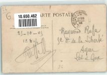 26000 Valence 1905 Gebrauchsspuren Abside de la Cathedrale et le Marche Marktszene
