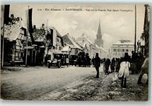 68210 Dannemarie Dammerkirch - vue sur la Grande Rue depuis l`occupation Winter Oldtimer