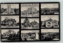 W4300 Essen , Ruhr Deuschlandhaus Lichtburg Kruppwerke Stadttheater Städt. Saalbau Villa Hügel Gruga Park Margartenhöhe Synagoge