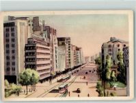 Bukarest Bucuresti Künstlerkarte Nicolaie Balcescu Straßenbahn