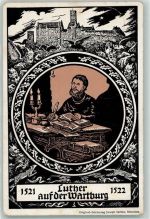 O5900 Eisenach , Thür Auf der Wartburg - Gedächtnisfeier sign.Joseph Sattler Luther 1921 Gebrauchsspuren