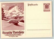 Olympiade Garmisch 1936 Ganzsache WK II
