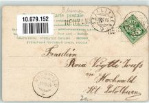 mit echt Stoff Applikation Schrift aus Rosen : Aus Liebe Vergissmeinnicht Liebe 1905 Prägedruck
