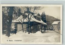 79837 W7822 St. Blasien Gebrauchsspuren Autobahnhof Winter Foto AK