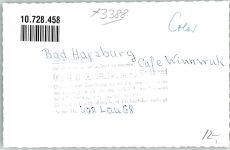 38667 W3388 Bad Harzburg FOTO KEINE AK Cafe Winnwuk Ort handschriftlich