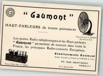 Paris Gaumont Postes Radio-Seg- 5 lampes Werbung