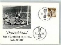 Vize Fußball Weltmeister Deutschlandv London Uwe Seeler Sonderstempel 1966