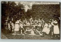 Falkentheater Oberbayern Trachten Zither Gruppenfoto Volksschauspiel Foto AK
