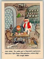 Berliner Bürgerbräu Karikatur , liebe Hulda Werbung Bier Künstlerkarte