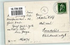 Abschied der alten bayer. Marke Philatelie Briefmarke Engelhard, P.O. / POE Künstlerkarte