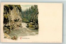 Hrensko Herrnskretschen Lithographie Edmundsklamm