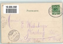 77794 W7606 Lautenbach , Renchtal 1899 - Bahnpost Appenweier Zug 357