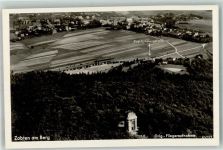 Zobten am Berge Sobotka 1938 Foto AK Fliegeraufnahme Strähle Pension Post-Erholungsheim Denkmal