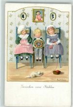 M. Munk Nr. 1270 Kinderpoesie zwischen zwei Stühlen Katze Ebner, Pauli