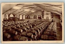 Reims Keller mit Weinfässern Champagne Pommery et Greno Wein 1938 Gebrauchsspuren