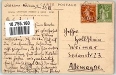 Reims Keller mit Weinfässern Champagne Pommery et Greno Wein 1938 Gebrauchsspuren