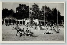 88131 W8990 Lindau Bodensee Gebrauchsspuren Schwimmbad Foto AK