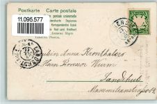 Engel mit einer Dose AK Namenstag 1905 Lithographie / Prägedruck
