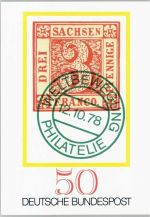 Dt. Bundespost 50 Jahre 1978 AK Briefmarkenabbildung
