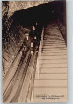 Berchtesgaden Rutschbahn im Salzbergwerk ca 1918 AK Salzbergwerk