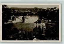 Schaffhausen Sciaffusa Rheinfall mit Schloss Laufen Wasserfall