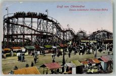 W8000 München Riesen-Achterbahn Himalaja-Bahn Verlag Franz Josef Huber Nr. 5585 Oktoberfest Gebrauchsspuren