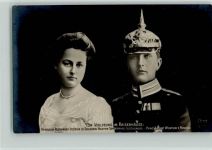 Verlobungspaar Prinz August Wilhelm Foto AK Adel Prinz August Wilhelm