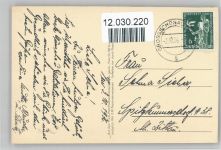 Straßenmusikanten stehen am Verkehrsschild Musik 1936