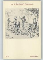 Skizzenbuch - Nr. 51 - Kinderspiele Hendschel, A. Künstlerkarte