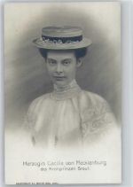 Cecilie 1904 Foto AK Adel Preußen
