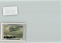 Vignette - Luftfahrerdank , Doppeldecker Flugwesen