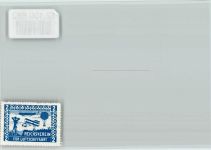 Reklamemarke blau - Reichsverein für Luftschiffahrt, Ballon, Zeppelin, Zweidecker Zeppelin